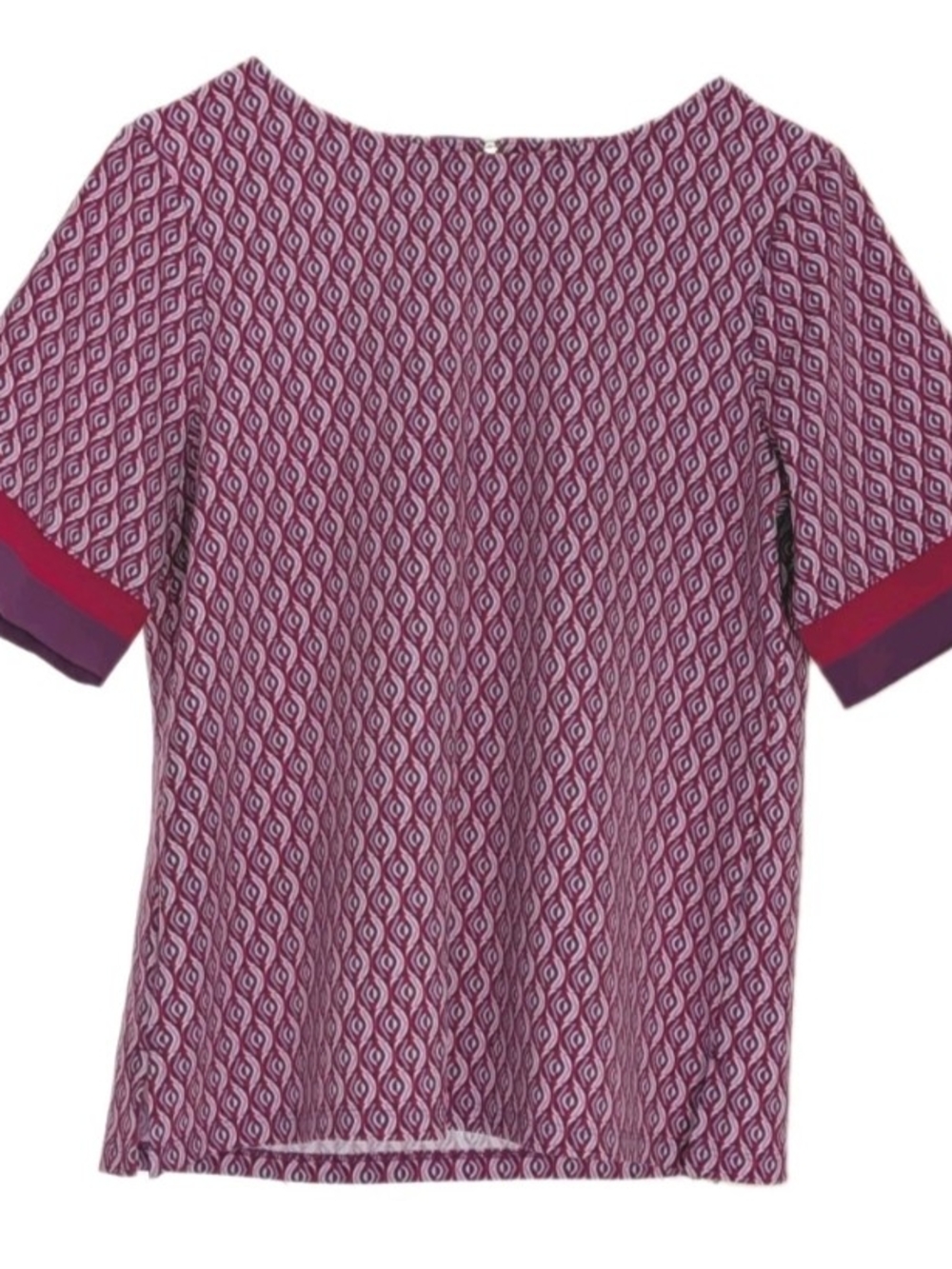 Chico's Multi Color Short Sleeve Scoop Neckline Top Sz S